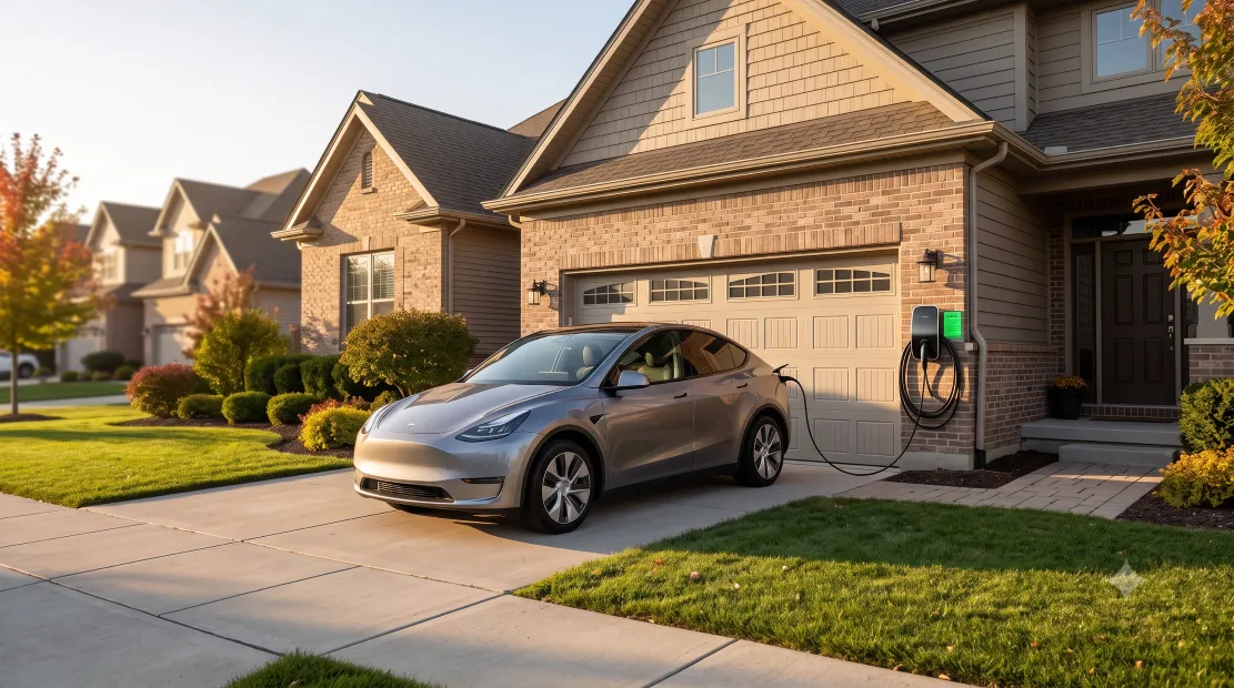 Electrical permit and inspection paperwork for a home EV charger installation
